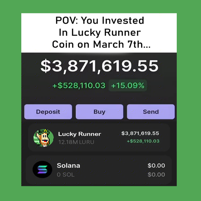 Lucky Runner wallet meme